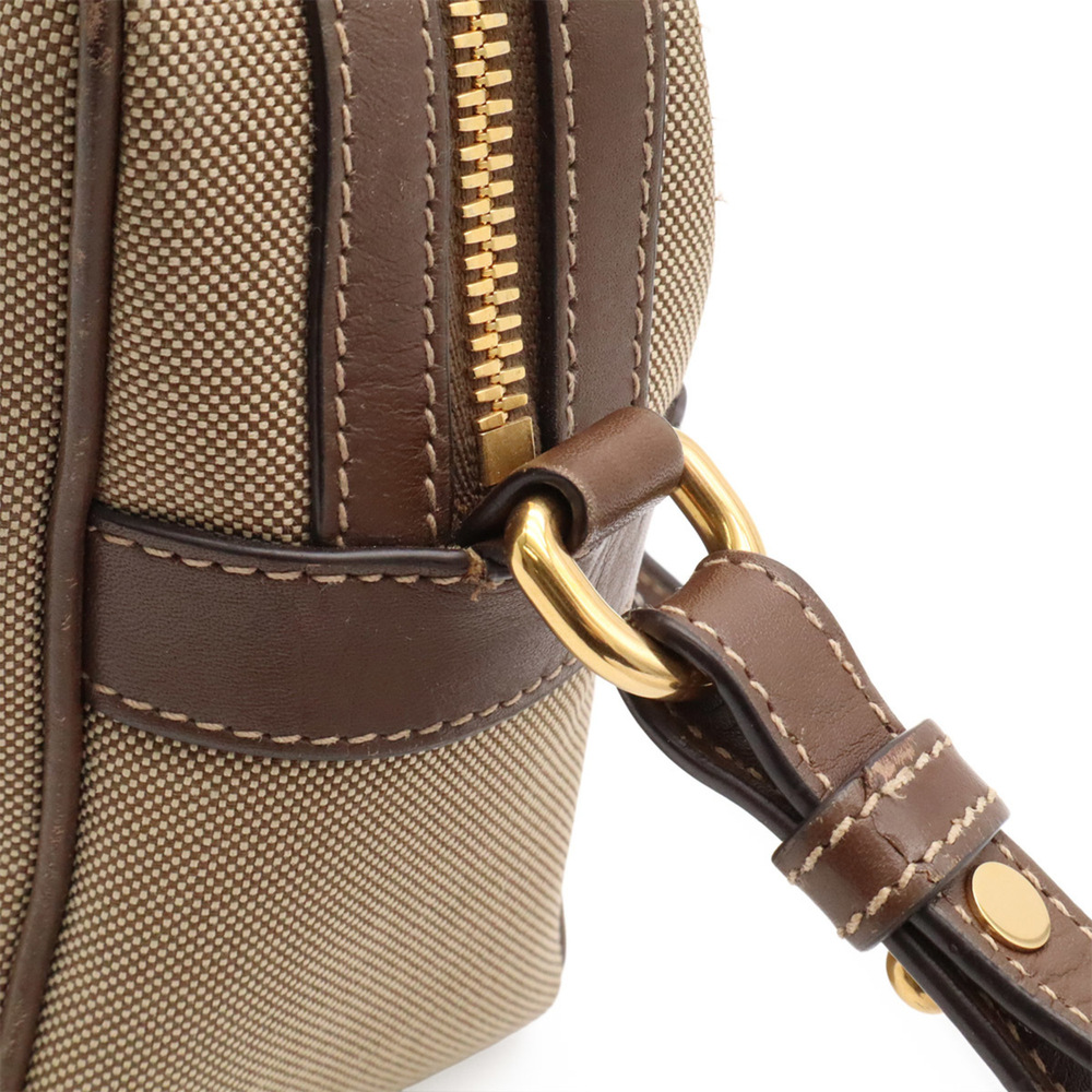 PRADA Jacquard Ribbon Shoulder Bag/Pochette, Canvas, CORDA Beige/BRUCIA Brown... - Picture 7 of 9